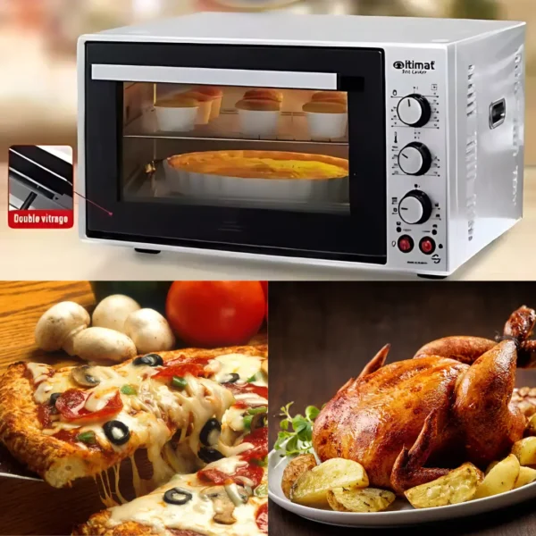 Horno Eléctrico Itimat 40Litros 50 litros 60 litros de Acero Inoxidable con Turbo Fan y Doble Cristal – Potente, Compacto y Energéticamente Eficiente para Cocinas Pequeñas