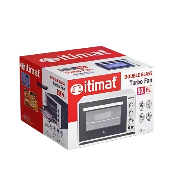 Horno Eléctrico Itimat 40Litros 50 litros 60 litros de Acero Inoxidable con Turbo Fan y Doble Cristal – Potente, Compacto y Energéticamente Eficiente para Cocinas Pequeñas