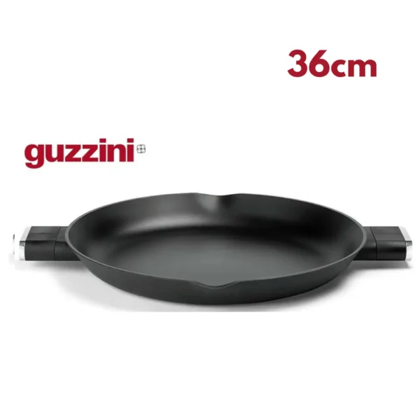 Set de cocina Guzzini Cooking: Asadora grill 28x28 cm, Crepera 26 cm y Paellera 36 cm - Revestimiento Quantanium con Titanio, Apto para Todo Tipo de Cocinas Incluida Inducción