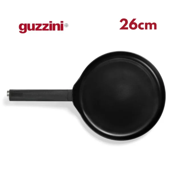 Set de cocina Guzzini Cooking: Asadora grill 28x28 cm, Crepera 26 cm y Paellera 36 cm - Revestimiento Quantanium con Titanio, Apto para Todo Tipo de Cocinas Incluida Inducción