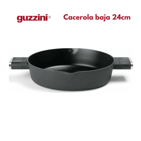 Set de Cacerolas Guzzini Cooking: Cacerola alta 24cm, Cacerola alta 20cm y Cacerola baja 24cm - Revestimiento Quantanium con Titanio, Apto para Inducción