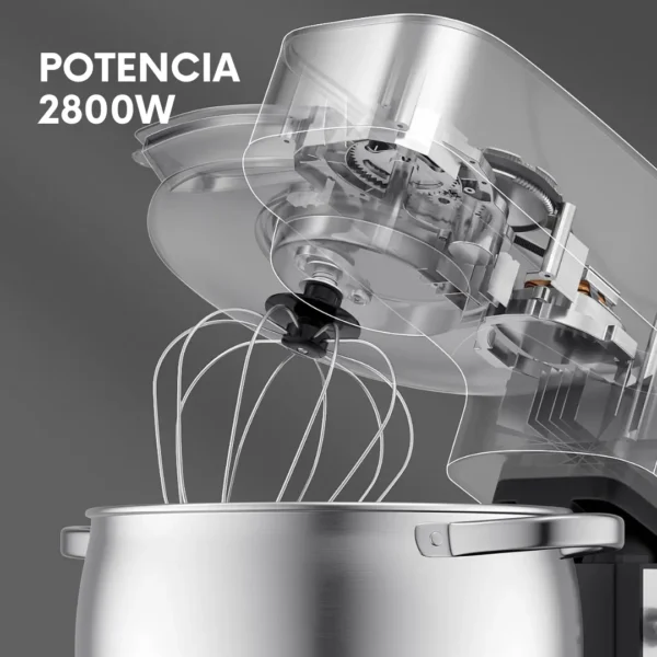 Amasadora Batidora Eisenbach 12 L - 12 Velocidades, Pantalla Táctil led, bol de 12L acero inoxidable, Potente Motor 2800W, Funcionamiento Silencioso y Accesorios Incluidos.